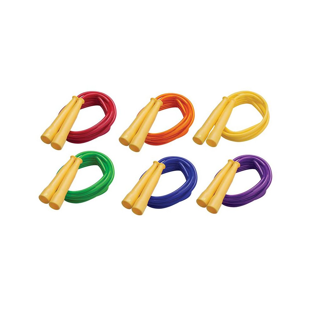 Licorice Speed Jump Rope, 8' with Yellow Handles, Pack of 6