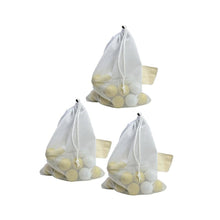 Laundry/Equipment Bag, 15" x 20", White, Pack of 3