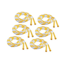 Plastic Segmented Jump Rope 8', Yellow & White, Pack of 6