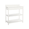 Westwood Design Emery Modern Style Wood Changer with Shelves/Pad in White