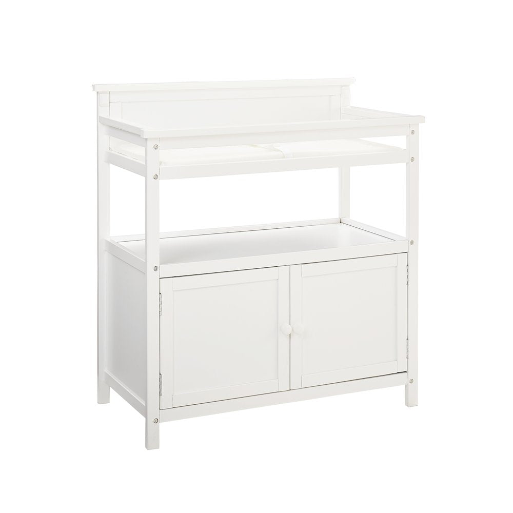 Westwood Design Emery Modern Style Wood Changer with Door/Pad in White