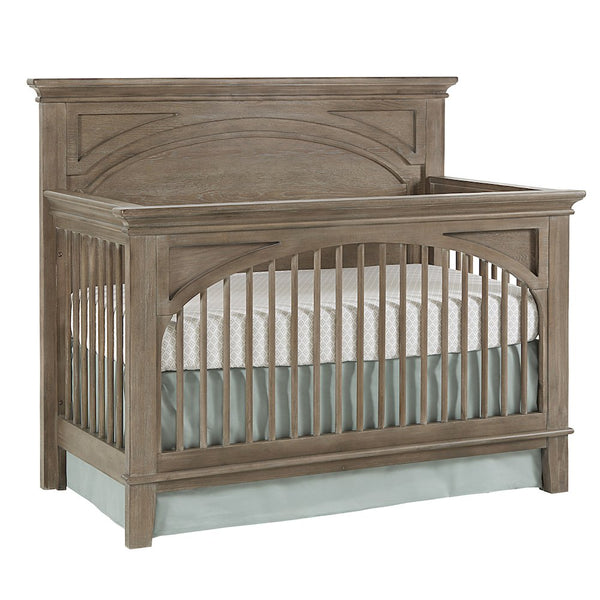 Westwood Design Leland Traditional Wood Convertible Crib in Sandwash Gray