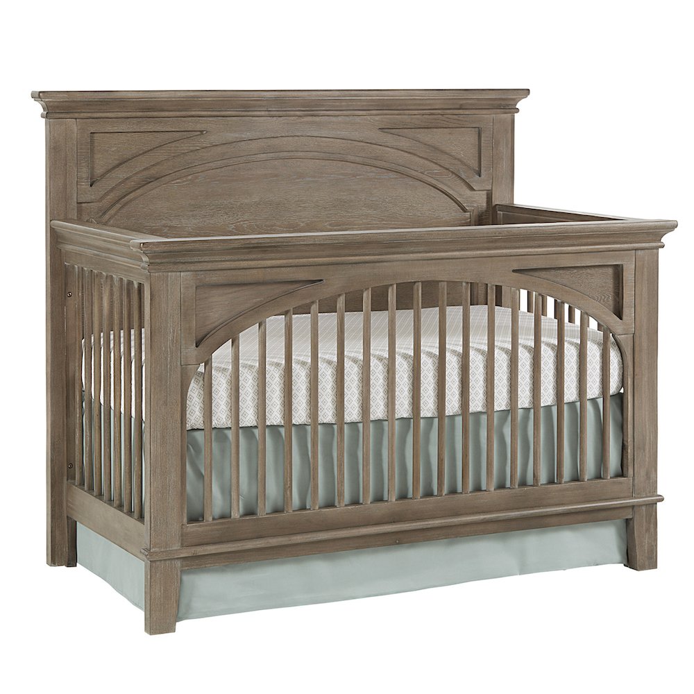 Westwood Design Leland Traditional Wood Convertible Crib in Sandwash Gray