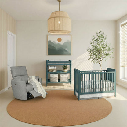 Westwood Design Modern Nursery Convertible Crib in Blue