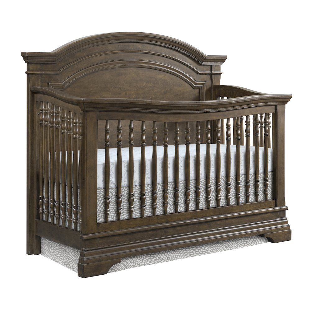 Westwood Design Olivia Traditional Wood Arch Convertible Crib in Rosewood Brown
