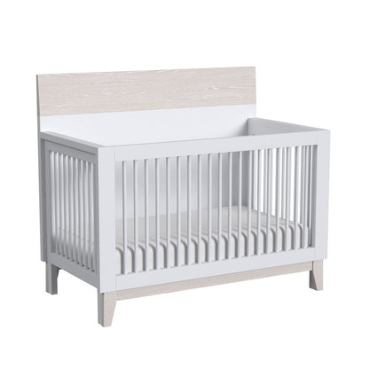Westwood Design Rowan Modern Wood Convertible Crib in Ash Linen White Finish