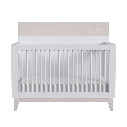 Westwood Design Rowan Modern Wood Convertible Crib in Ash Linen White Finish