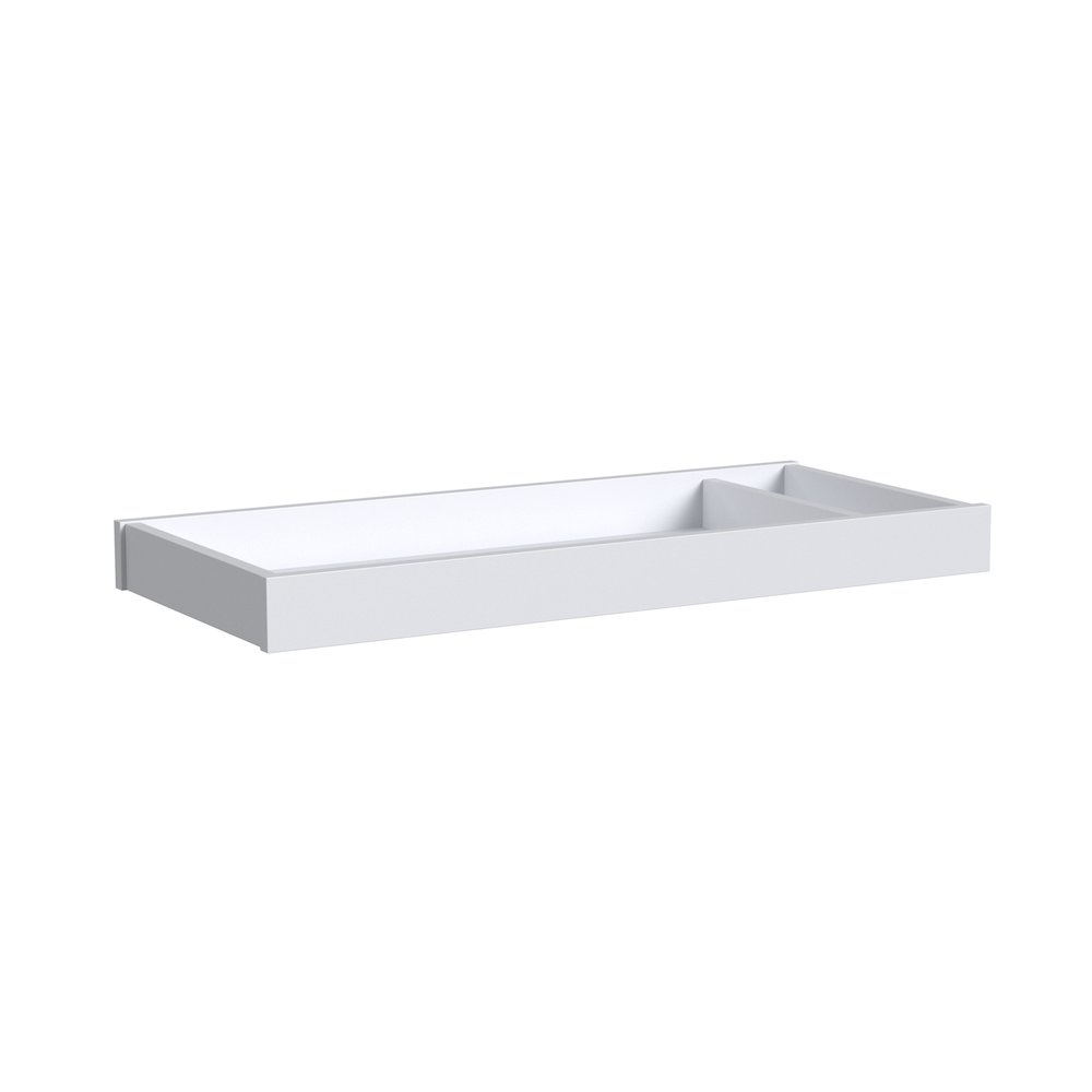 Westwood Design Rowan Modern Style Wood Changer Topper in Ash Linen White
