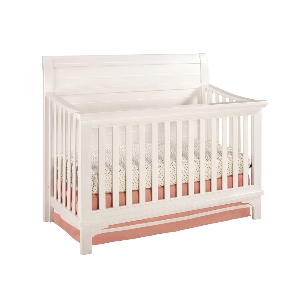 Westwood Design Taylor Farmhouse Wood Convertible Crib in Sea Shell White