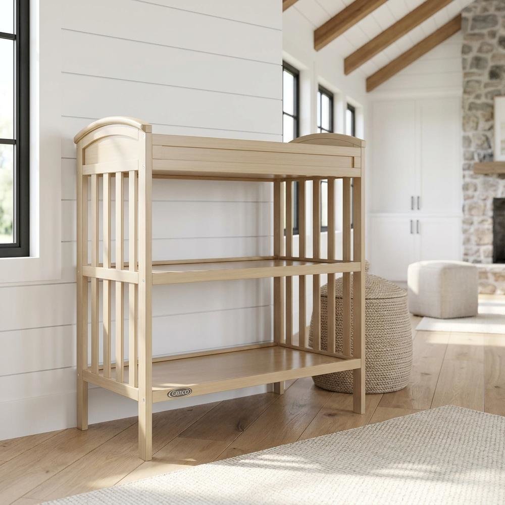 Graco Benton Changing Table with Bonus Water-Resistant Changing Pad - Driftwood
