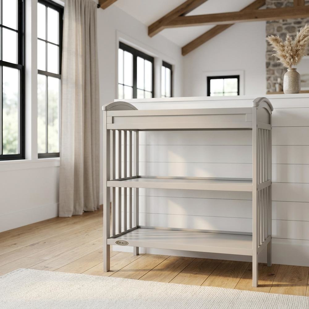 Benton Changing Table with Bonus Water-Resistant Changing Pad - Pebble Gray