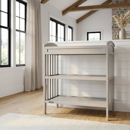 Benton Changing Table with Bonus Water-Resistant Changing Pad - Pebble Gray