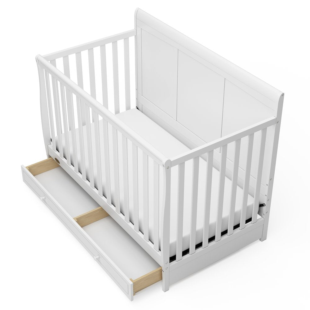 Graco Asheville 4-in-1 Convertible Crib with Drawer (White)