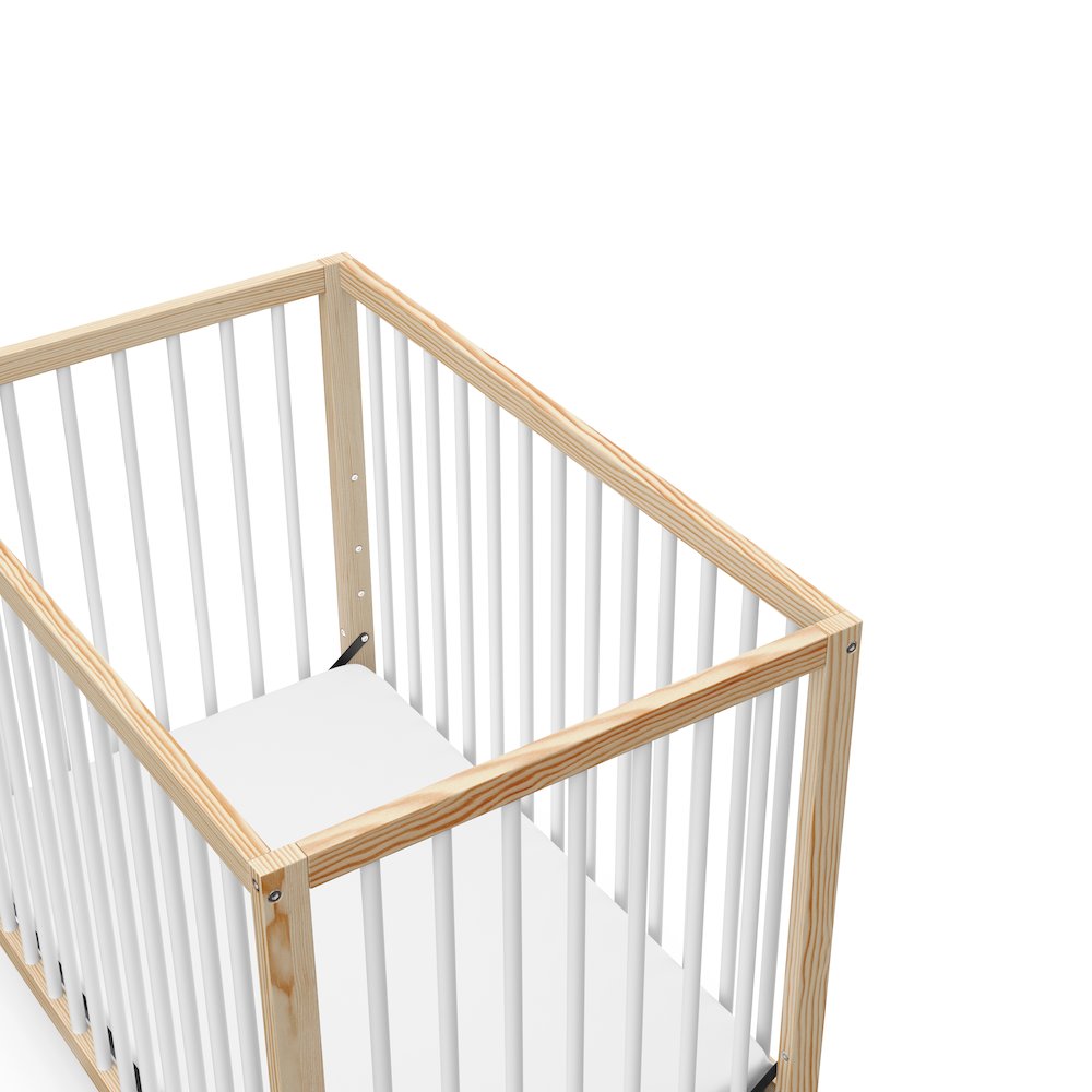 Graco Teddi 4-in-1 Convertible Mini Crib - Natural with White