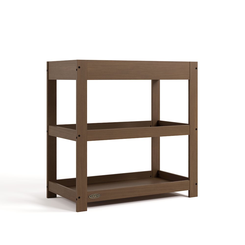 Customizable Changing Table with Water-Resistant Changing Pad - Hazelnut