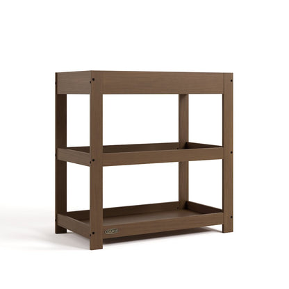 Customizable Changing Table with Water-Resistant Changing Pad - Hazelnut