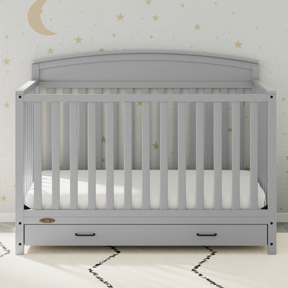Graco Benton 5-in-1 Convertible Crib with Drawer (Pebble Gray)