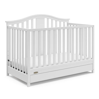 Graco Solano 4-in-1 Convertible Crib with Drawer - White