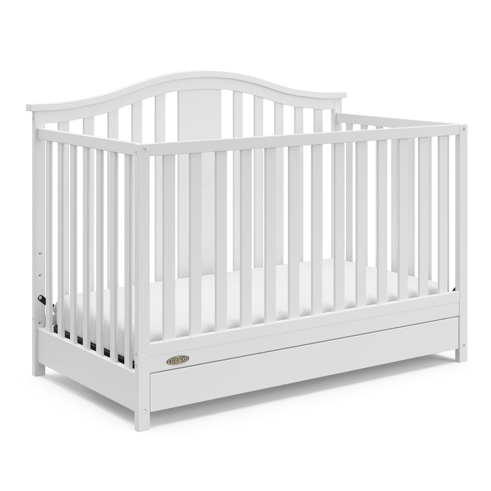 Graco Solano 4-in-1 Convertible Crib with Drawer - White