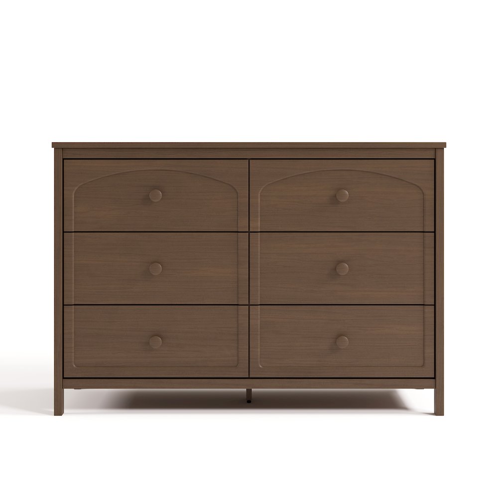 Olivia 6 Drawer Dresser-Hazelnut