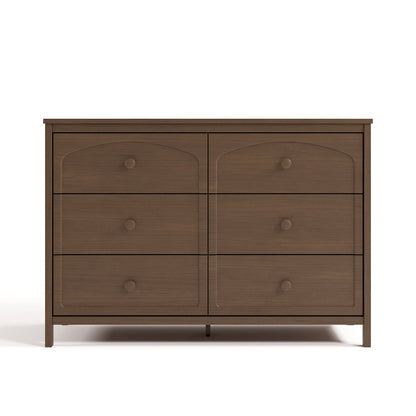 Olivia 6 Drawer Dresser-Hazelnut