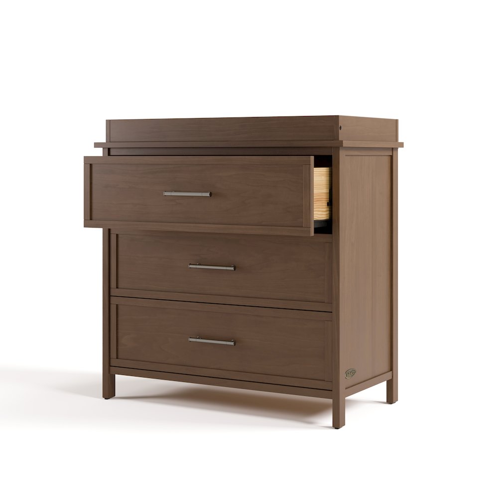 Classic 3 Drawer Chest with Topper- Hazelnut
