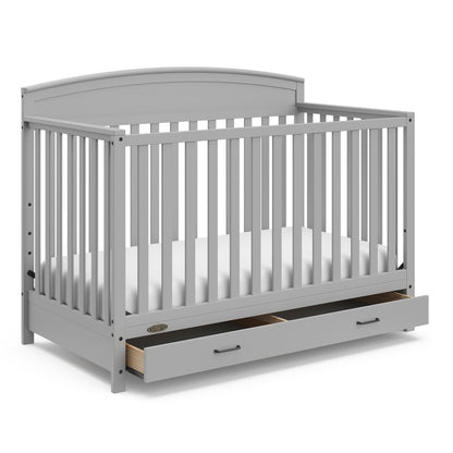 Graco Benton 5-in-1 Convertible Crib with Drawer (Pebble Gray)
