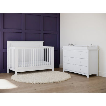 Solstice 5-in-1 Convertible Crib - White