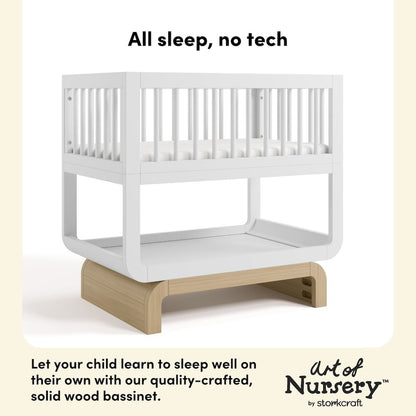 Santorini Deluxe 3-in-1 Convertible Bassinet - White/Driftwood