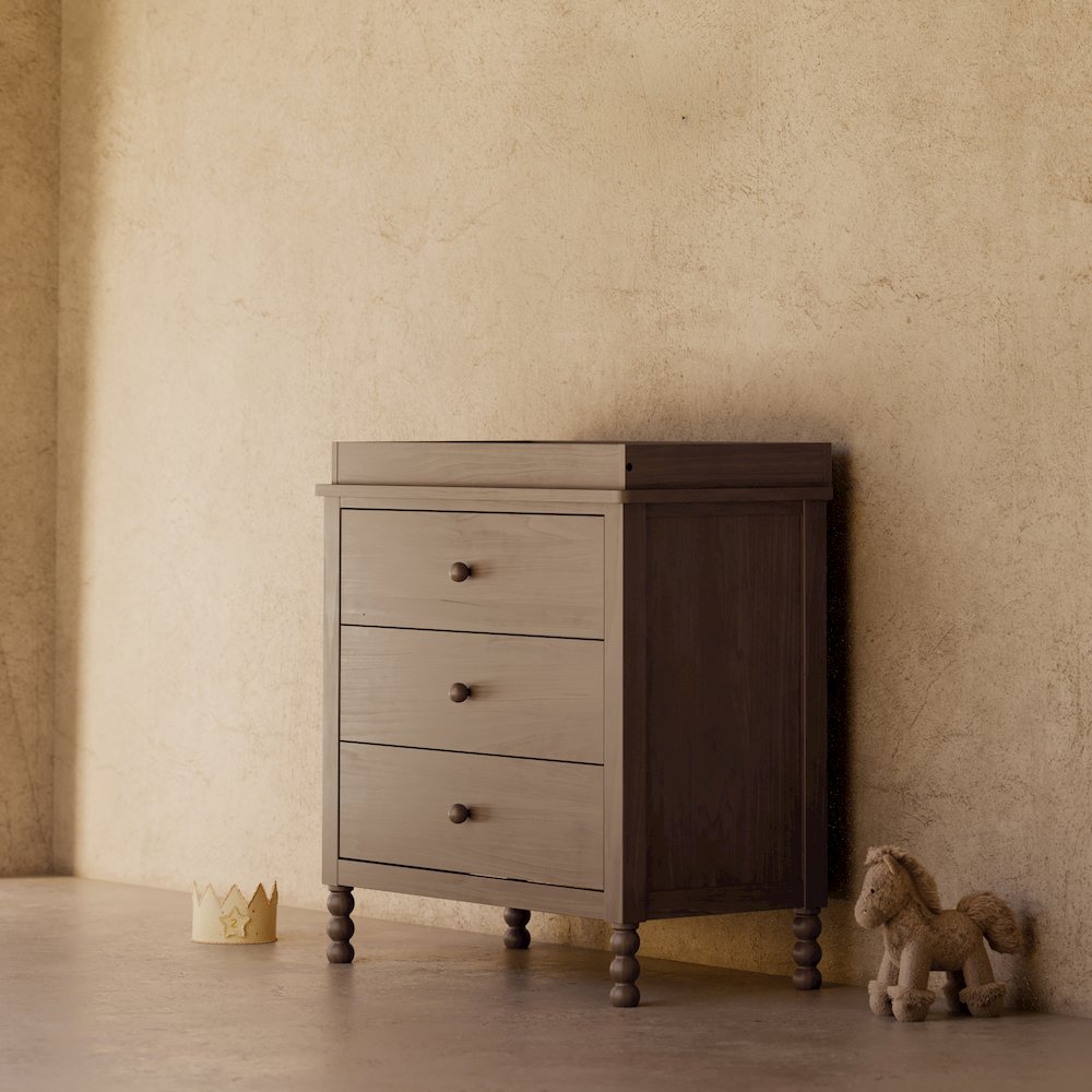 Rio 3 Drawer Chest with Topper-Hazelnut