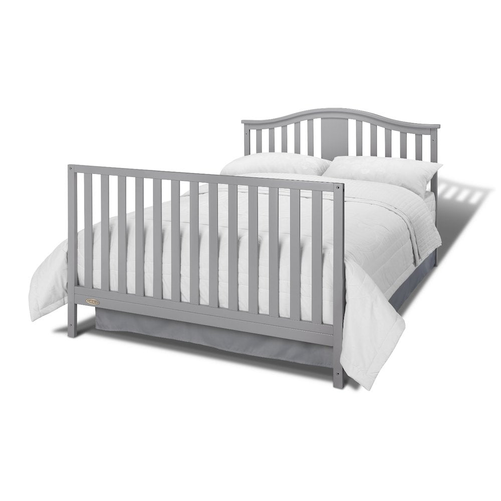Graco Solano 4-in-1 Convertible Crib & Changer with Drawer - Pebble Gray