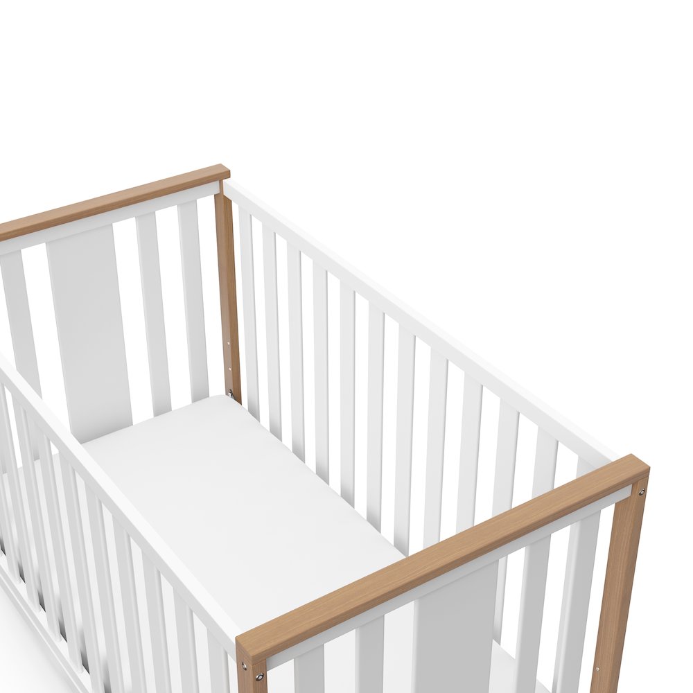 Storkcraft Modern Pacific 4-In-1 Convertible Crib - White/Vintage Driftwood