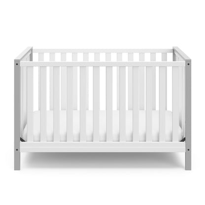 Storkcraft Modern Pacific 4-In-1 Convertible Crib - White/Pebble Gray