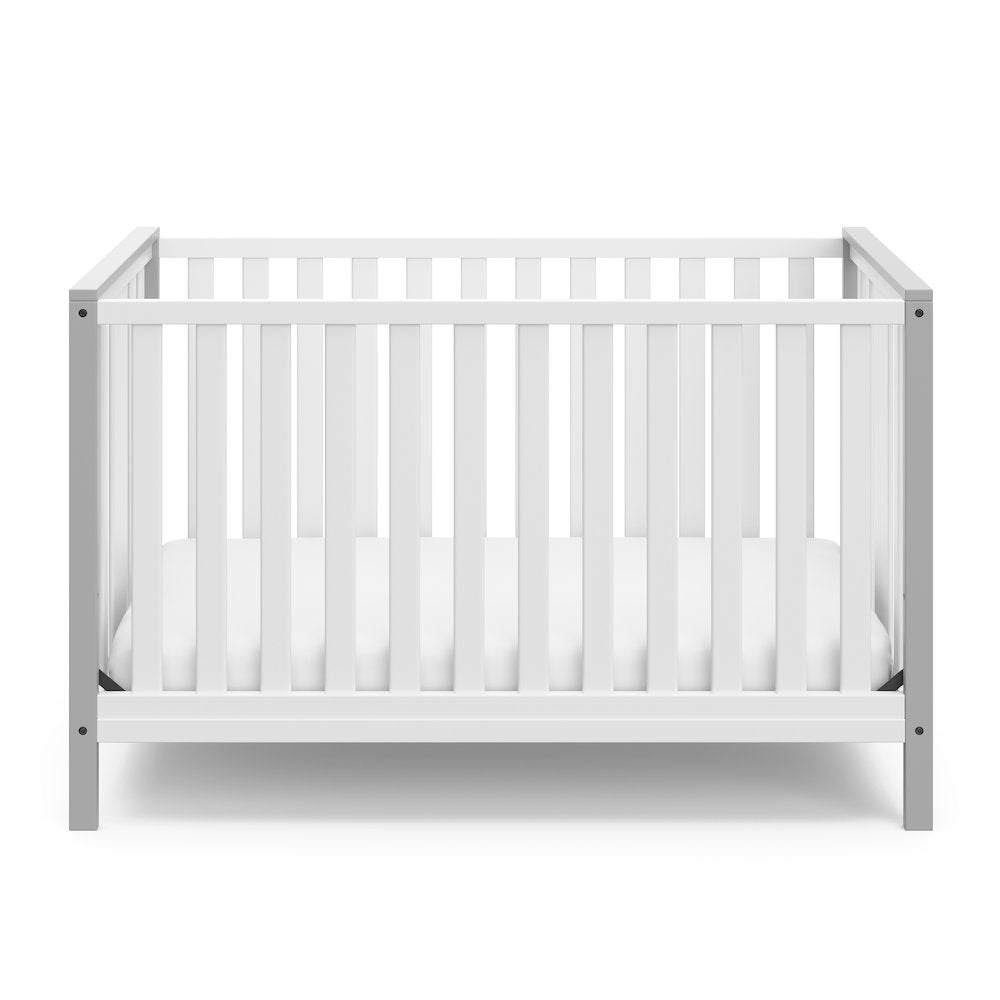 Storkcraft Modern Pacific 4-In-1 Convertible Crib - White/Pebble Gray