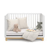Storkcraft Santos 3-in-1 Convertible Crib (White with Natural)