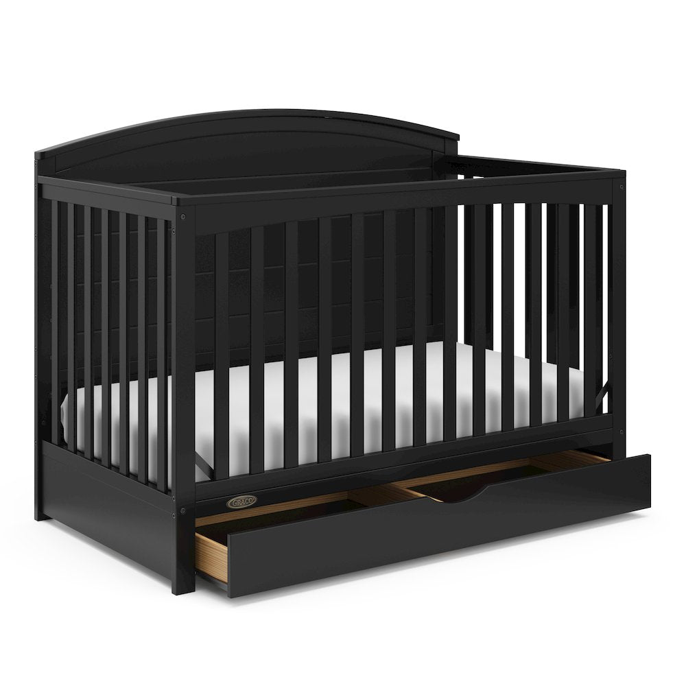 Graco Bellwood 5-in-1 Convertible Crib with Drawer (Black)