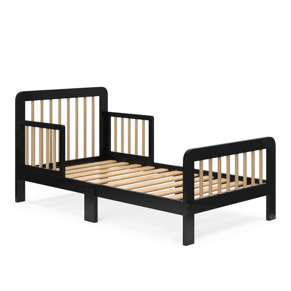 Storkcraft Pasadena Toddler Bed - Black with Driftwood