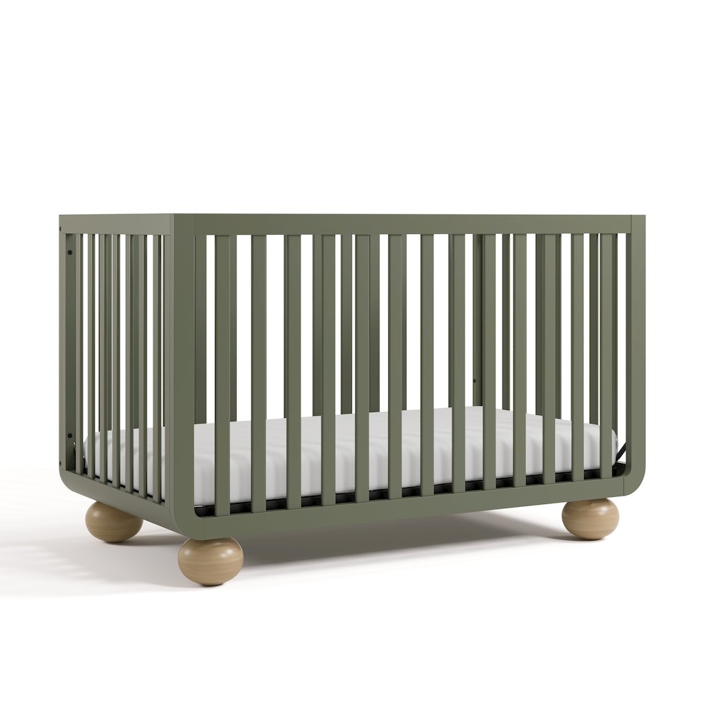 Amalfi Convertible Crib- Olive/Driftwood