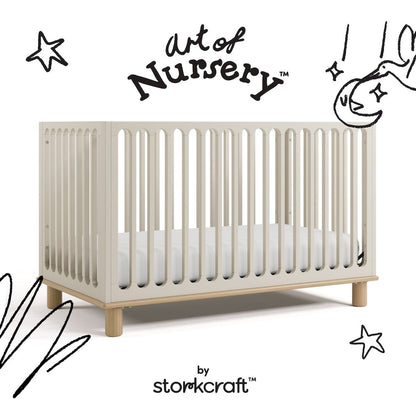 Sicily Convertible Crib- Frosted Oat/Driftwood