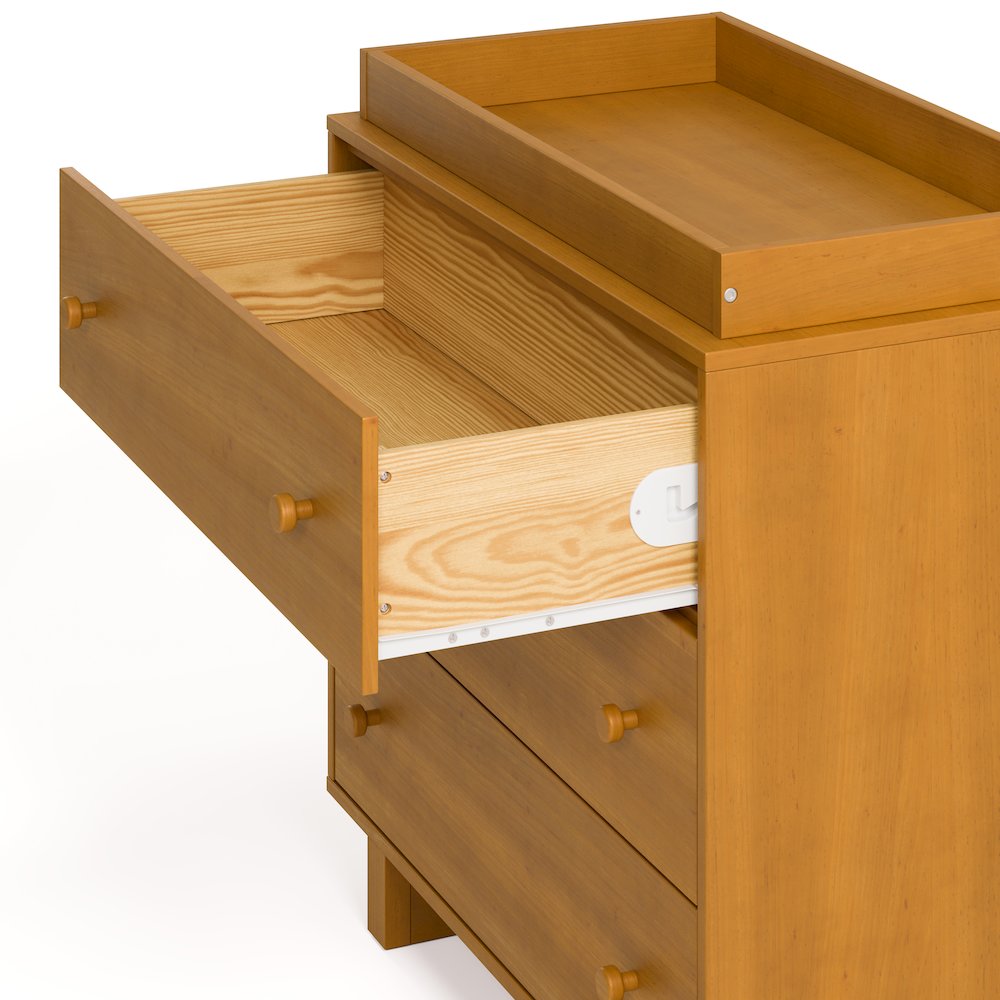 Texas 3 Drawer Chest with Topper-Almond