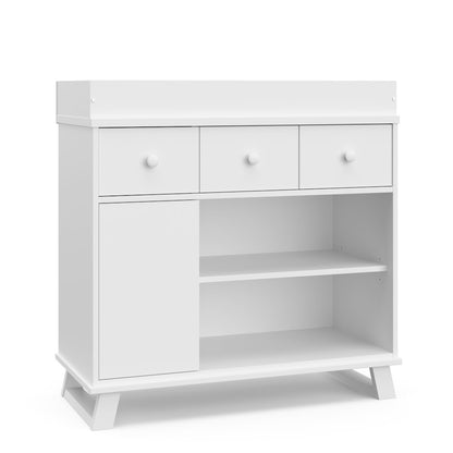 Storkcraft Modern Nursery Changing Table Dresser - White
