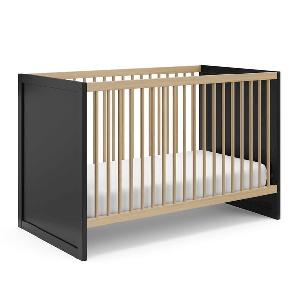 Storkcraft Calabasas 3-in-1 Convertible Crib (Black with Driftwood)