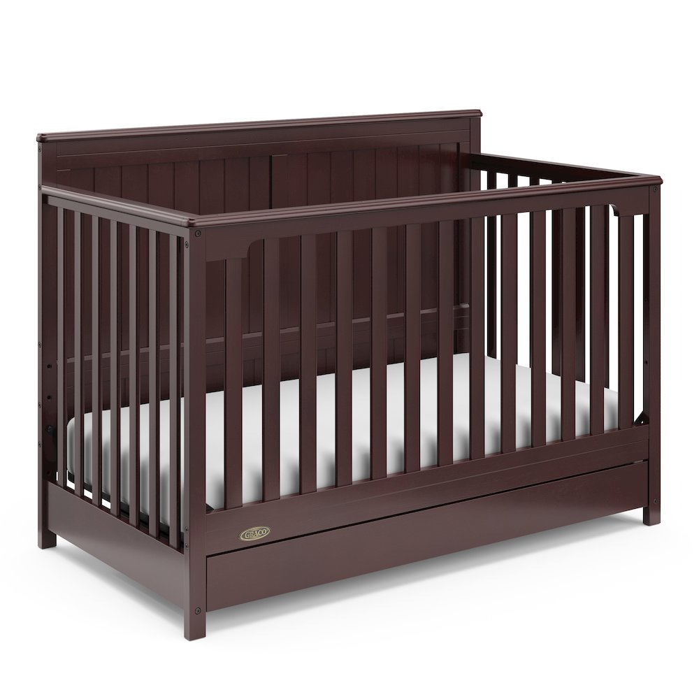 Graco Hadley 5-in-1 Convertible Crib with Drawer (Espresso)