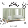 Deluxe 3-in-1 Convertible Crib with Bonus Toddler Guardrail, Sage with Driftwood