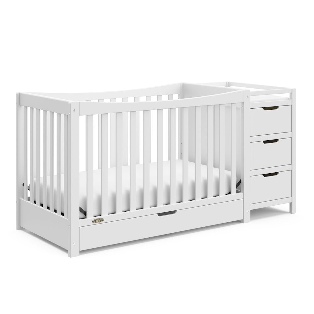 Graco Remi All-in-One Convertible Crib with Drawer and Changer (White)