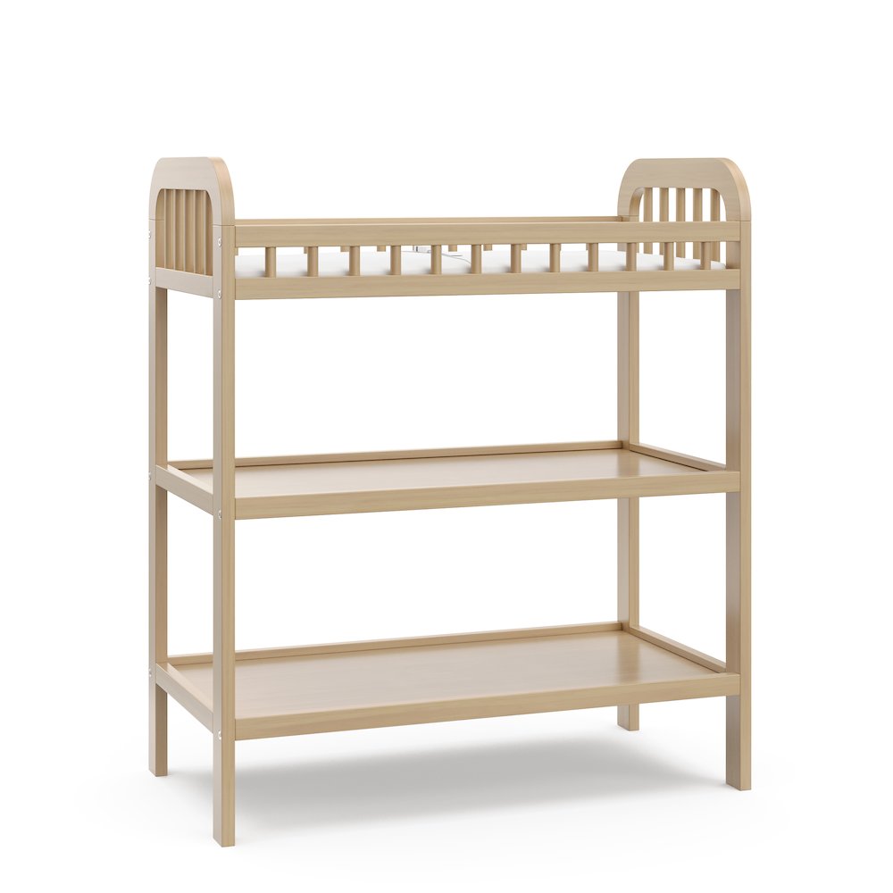 Storkcraft Pasadena Changing Table with Water-Resistant Changing Pad - Driftwood