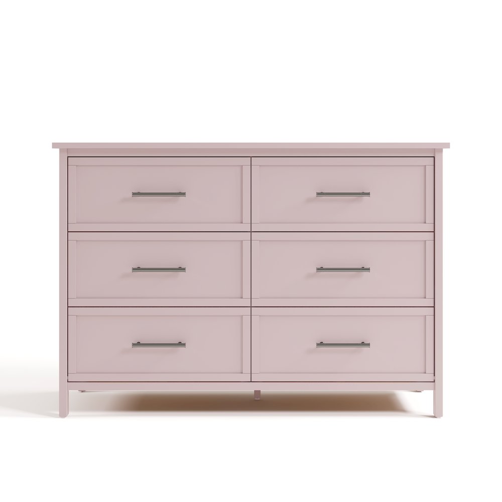 Classic 6 Drawer Dresser- Blush