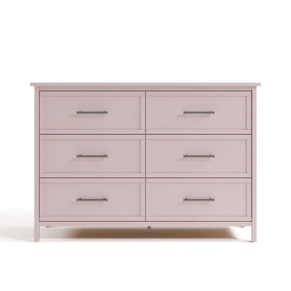 Classic 6 Drawer Dresser- Blush