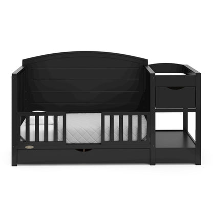 Graco Bellwood 5-in-1 Convertible Crib & Changer with Drawer (Black)