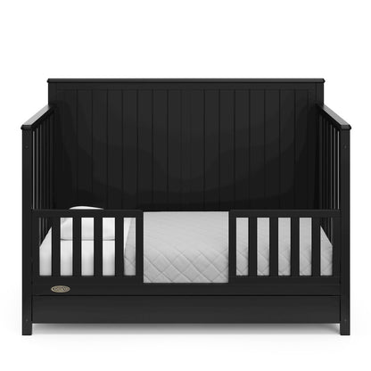 Graco Hadley 5-in-1 Convertible Crib with Drawer (Black)